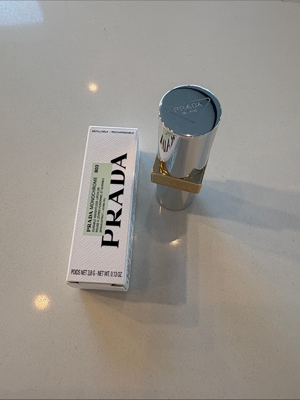 Prada Monochrome Hyper Matte Lipstick in shade B03 Mahogany - Picture 2 of 6